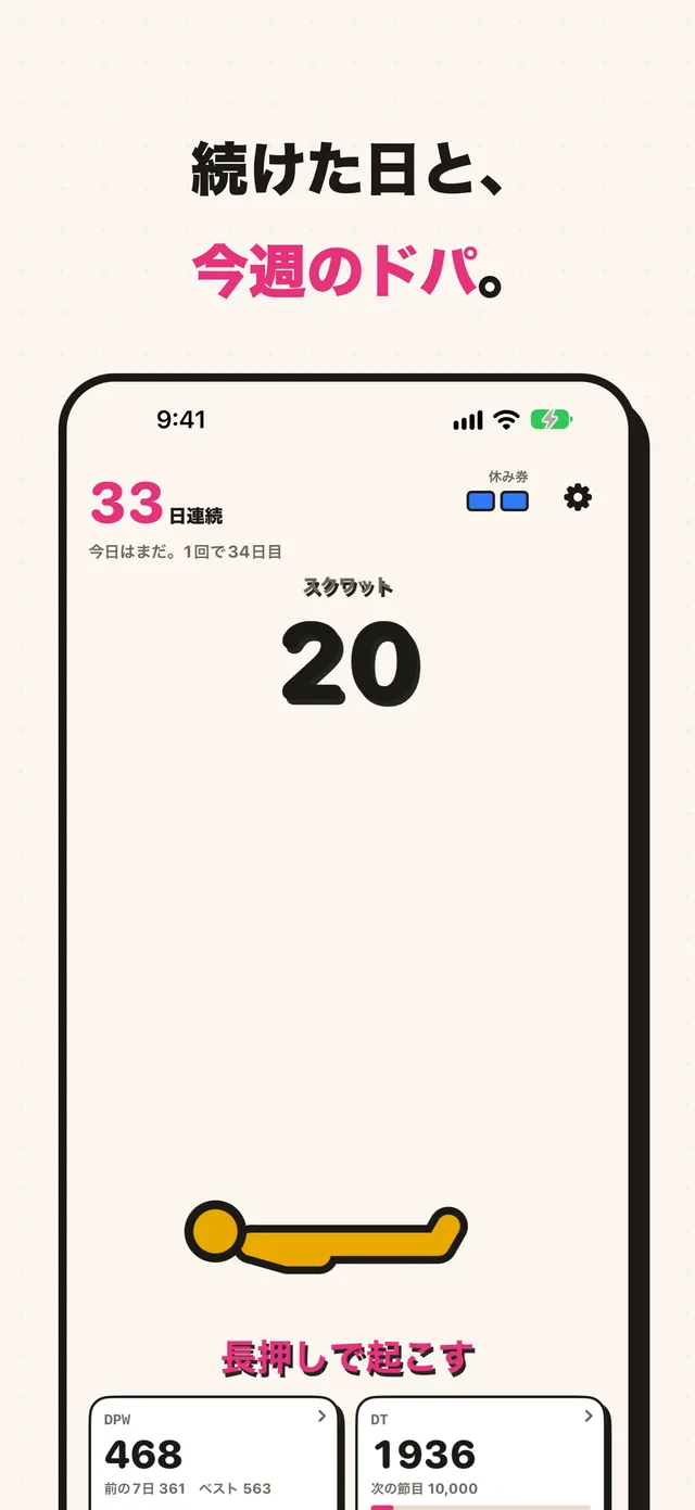 続けた日と、今週のドパ。
